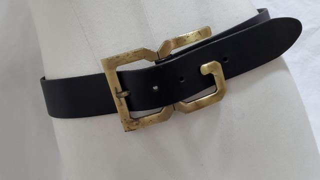 正規レア ドルチェ&ガッバーナ DG ロゴループバックル レザーベルト 黒革 85 最大級サイズ金具 エクストララージL アイコン < ブランド  正規レア ドルチェ&ガッバーナ DG ロゴループバックル レザーベルト 黒革 85 最大級サイズ金具 エクストララージL アイコン < ブランドの