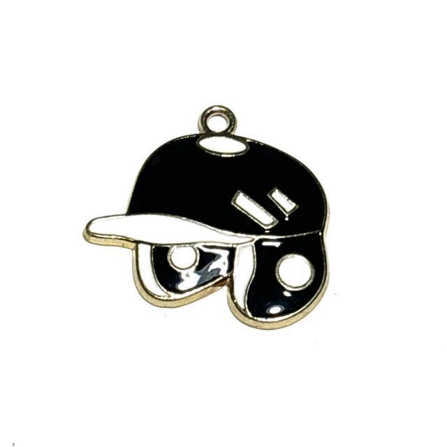 1645 趣味部活シリーズ 野球 ヘルメット黒色 1個 金属パーツ アクセサリーチャーム ハンドメイド材料 エナメル樹脂 < ペット/手芸/園芸 1645 趣味部活シリーズ 野球 ヘルメット黒色 1個 金属パーツ アクセサリーチャーム ハンドメイド材料 エナメル樹脂 < ペット/手芸/園芸の