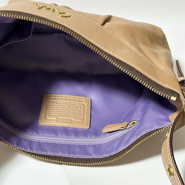 COACH �R�[�` F15512 ���U�[ �N���X�{�f�B �V�����_�[�o�b�O �΂ߊ|�� ���|�� ���f�B�[�X �x�[�W�� �� �u�����h�� 