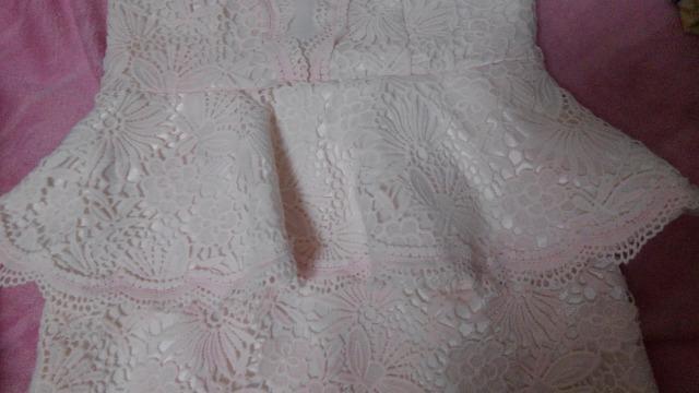 ワンピAMANDA BLACK鍵編みレ-ス&ペプラム形送料半額゜+(人・∀・*)+。♪ < 女性ファッション  ワンピAMANDA BLACK鍵編みレ-ス&ペプラム形送料半額゜+(人・∀・*)+。♪ < 女性ファッションの