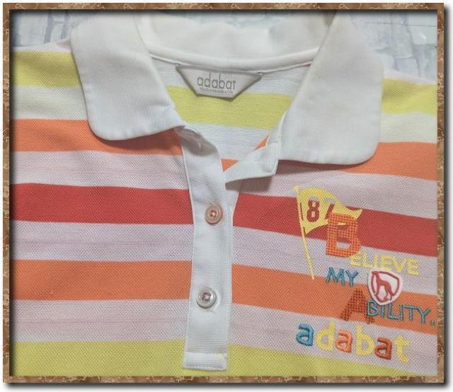 アダバット 刺繍入りボーダー半袖ポロシャツ < ブランド アダバット 刺繍入りボーダー半袖ポロシャツ < ブランドの