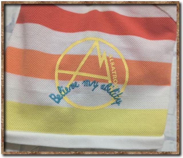 アダバット 刺繍入りボーダー半袖ポロシャツ < ブランド アダバット 刺繍入りボーダー半袖ポロシャツ < ブランドの