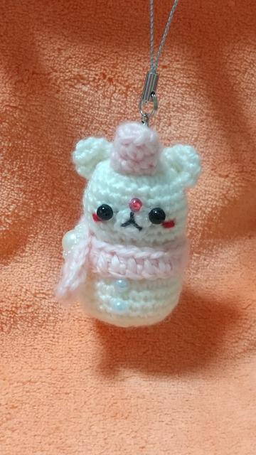 くま雪だるま*編みぐるみストラップ(ピンク) < ペット/手芸/園芸 くま雪だるま*編みぐるみストラップ(ピンク) < ペット/手芸/園芸の
