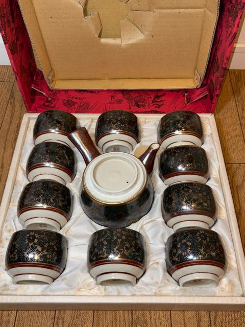 【未使用】丸谷焼 急須 湯呑み 10点 茶器セット 和食器 陶器 工芸品 青粒 十客茶器 花柄 箱付き < グルメ/ドリンク 【未使用】丸谷焼 急須 湯呑み 10点 茶器セット 和食器 陶器 工芸品 青粒 十客茶器 花柄 箱付き < グルメ/ドリンクの