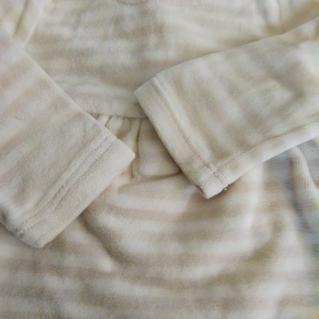 70〜80サイズ baby GAP ワンピース 白/ベージュ ボーダー < キッズ/ベビー 70〜80サイズ baby GAP ワンピース 白/ベージュ ボーダー < キッズ/ベビーの