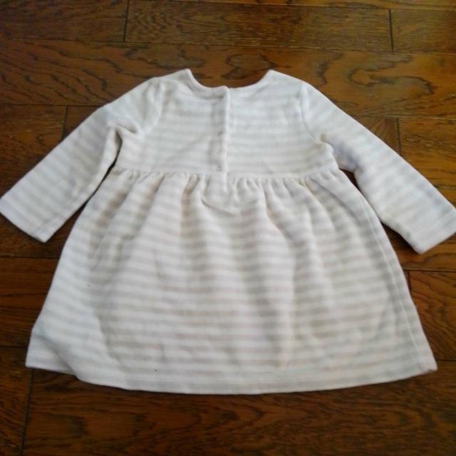 70〜80サイズ baby GAP ワンピース 白/ベージュ ボーダー < キッズ/ベビー 70〜80サイズ baby GAP ワンピース 白/ベージュ ボーダー < キッズ/ベビーの