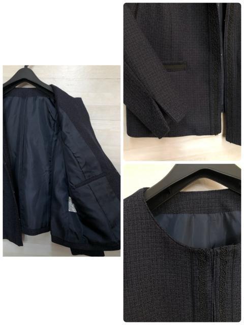 新品☆LL♪紺ツイード調ノーカラージャケットパンツスーツ入卒式も☆R146 < 女性ファッション 新品☆LL♪紺ツイード調ノーカラージャケットパンツスーツ入卒式も☆R146 < 女性ファッションの