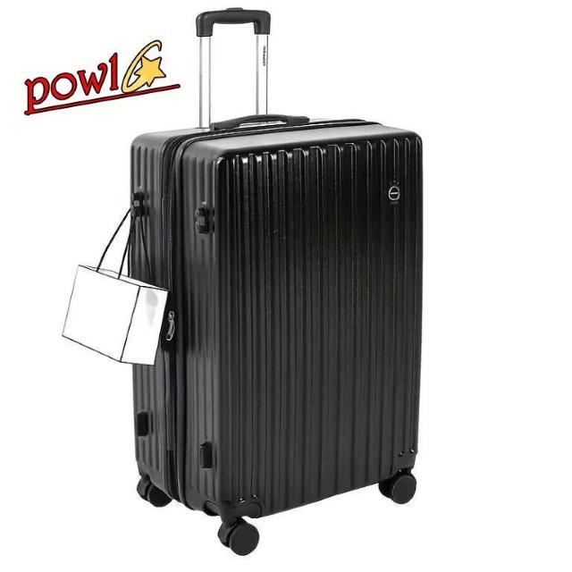 拡張機能付き超軽量ブラックキャリーケース耐衝撃素材大型静音ダブルキャスター < 女性ファッション 拡張機能付き超軽量ブラックキャリーケース耐衝撃素材大型静音ダブルキャスター < 女性ファッションの
