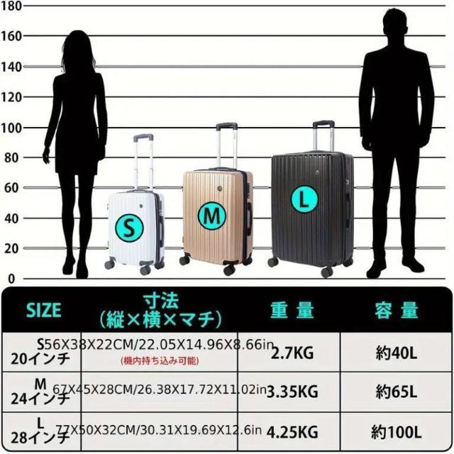 拡張機能付き超軽量ブラックキャリーケース耐衝撃素材大型静音ダブルキャスター < 女性ファッション 拡張機能付き超軽量ブラックキャリーケース耐衝撃素材大型静音ダブルキャスター < 女性ファッションの