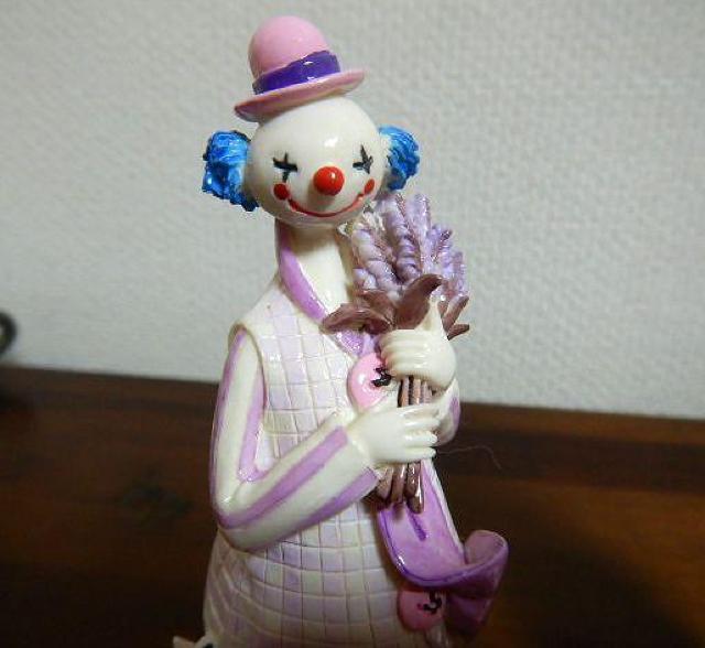 ◆ピエロ 人形 陶器 2体セット 中古品 < ホビー  ◆ピエロ 人形 陶器 2体セット 中古品 < ホビーの