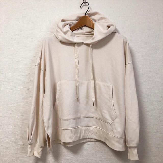◆オーバーサイズプルオーバー◆bigシルエットパーカー★ホワイトL*カジュアルコーデ美品♪ < 女性ファッション  ◆オーバーサイズプルオーバー◆bigシルエットパーカー★ホワイトL*カジュアルコーデ美品♪  < 女性ファッションの
