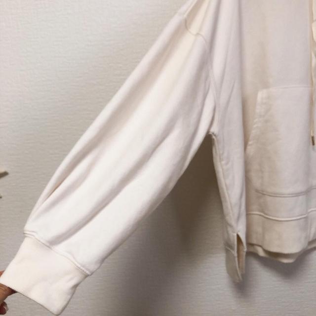 ◆オーバーサイズプルオーバー◆bigシルエットパーカー★ホワイトL*カジュアルコーデ美品♪ < 女性ファッション  ◆オーバーサイズプルオーバー◆bigシルエットパーカー★ホワイトL*カジュアルコーデ美品♪ < 女性ファッションの