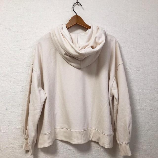 ◆オーバーサイズプルオーバー◆bigシルエットパーカー★ホワイトL*カジュアルコーデ美品♪ < 女性ファッション  ◆オーバーサイズプルオーバー◆bigシルエットパーカー★ホワイトL*カジュアルコーデ美品♪ < 女性ファッションの