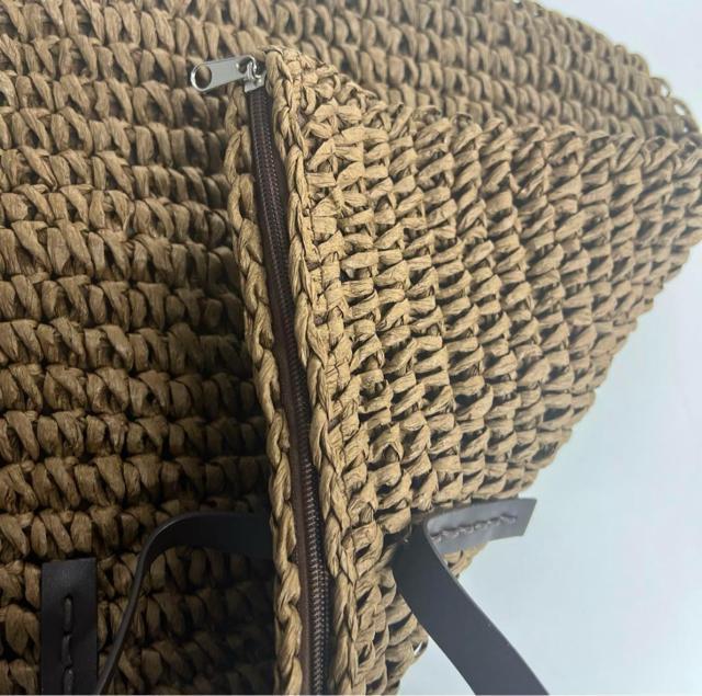 新品 かごトートバック 茶色 < 女性ファッション  新品 かごトートバック 茶色 < 女性ファッションの
