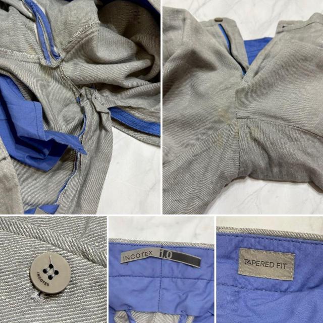 インコテックス春夏メンズ麻スラックス#48グレーTAPERED FIT < 男性ファッション インコテックス春夏メンズ麻スラックス#48グレーTAPERED FIT < 男性ファッションの