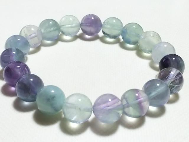 天然石★フローライト 10mm ブレス < 女性アクセサリー/時計 天然石★フローライト 10mm ブレス < 女性アクセサリー/時計の