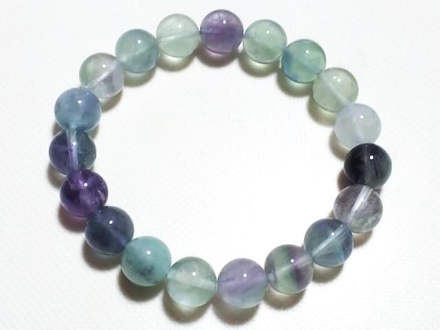 天然石★フローライト 10mm ブレス < 女性アクセサリー/時計 天然石★フローライト 10mm ブレス < 女性アクセサリー/時計の