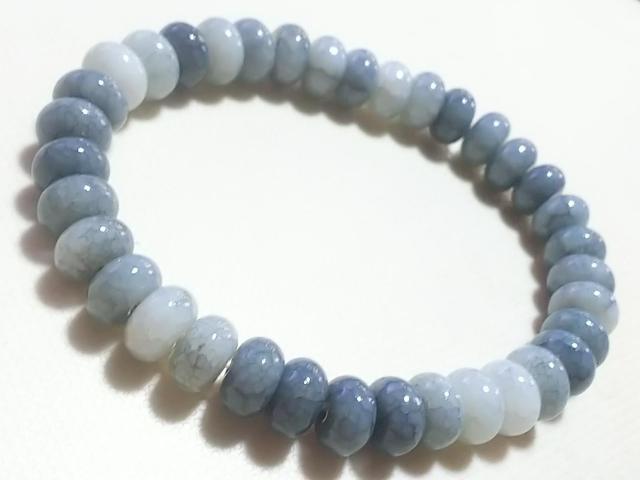 天然石★龍紋瑪瑙(グレー) 8mm ブレス < 女性アクセサリー/時計 天然石★龍紋瑪瑙(グレー) 8mm ブレス < 女性アクセサリー/時計の