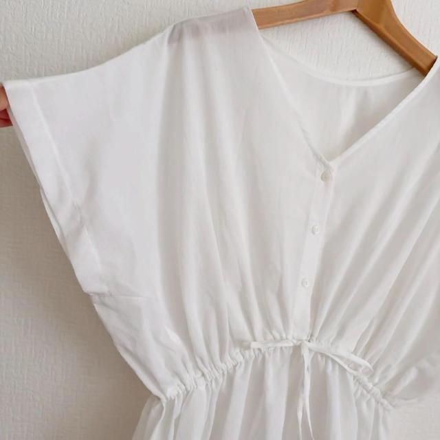 ◆AZUL by moussy/アズール◆フロントペプラムブラウス★ホワイトM*秋コーデ♪ < ブランド ◆AZUL by moussy/アズール◆フロントペプラムブラウス★ホワイトM*秋コーデ♪ < ブランドの