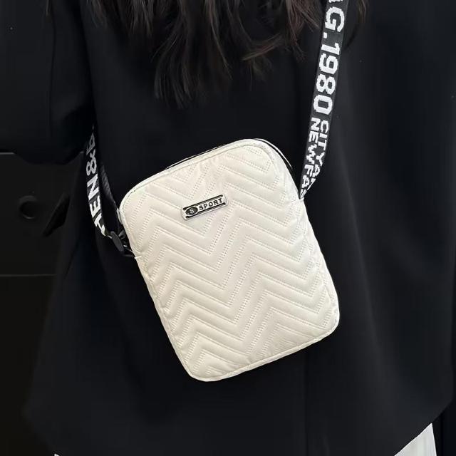 残1点★爆ヤス価格690円★ユニセックス クロスボディバッグ 調節可能ストラップ付き -コ日常使いパース、ジッパークロージャー 白 < 男性ファッション 残1点★爆ヤス価格690円★ユニセックス クロスボディバッグ 調節可能ストラップ付き -コ日常使いパース、ジッパークロージャー 白 < 男性ファッションの