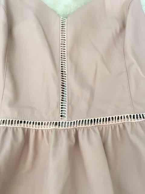 ダスティーピンクスモーキーレザー調ZARAフレアドレスワンピース < ブランド ダスティーピンクスモーキーレザー調ZARAフレアドレスワンピース < ブランドの