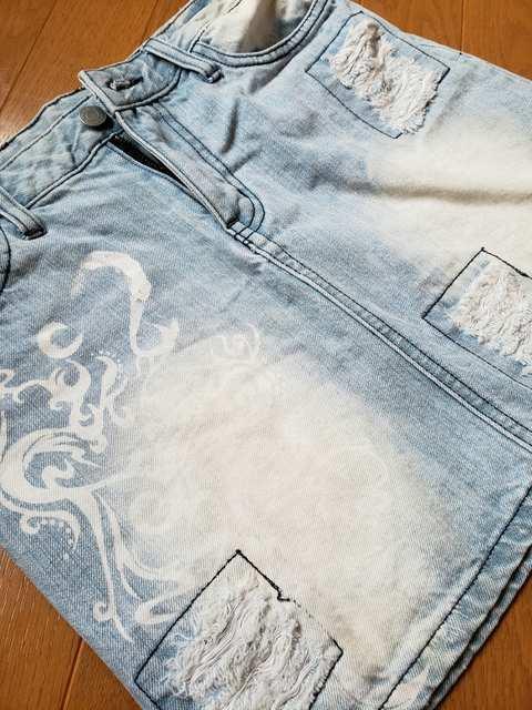 ☆美品☆セシルマクビー☆ダメージ加工デニムスカート < ブランド ☆美品☆セシルマクビー☆ダメージ加工デニムスカート < ブランドの