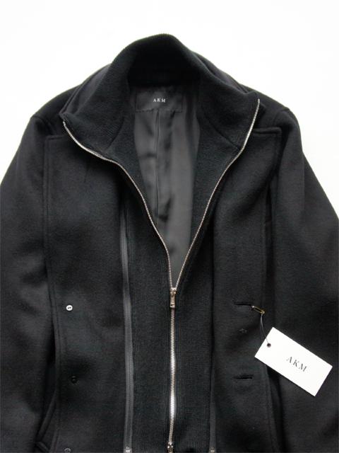 新品AKMエーケーエム カシミヤ混レイヤードチェスターコート L < ブランド  新品AKMエーケーエム カシミヤ混レイヤードチェスターコート L < ブランドの