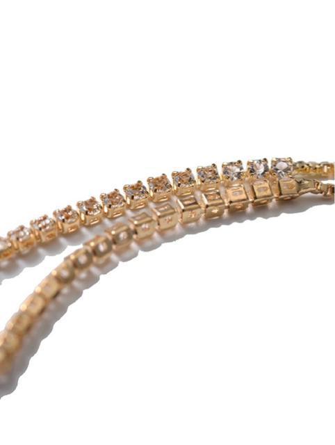 華奢魅せ●ビジューブレスレット●ゴールド●フリーサイズ●500円スタート < 女性アクセサリー/時計 華奢魅せ●ビジューブレスレット●ゴールド●フリーサイズ●500円スタート < 女性アクセサリー/時計の