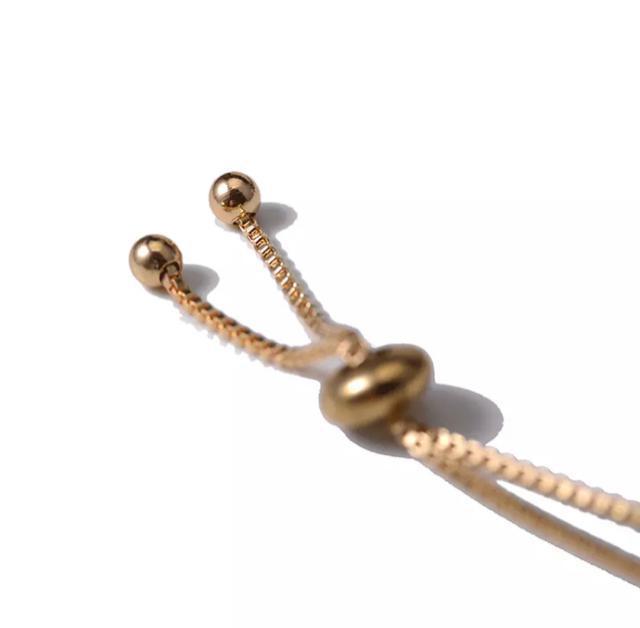 華奢魅せ●ビジューブレスレット●ゴールド●フリーサイズ●500円スタート < 女性アクセサリー/時計 華奢魅せ●ビジューブレスレット●ゴールド●フリーサイズ●500円スタート < 女性アクセサリー/時計の