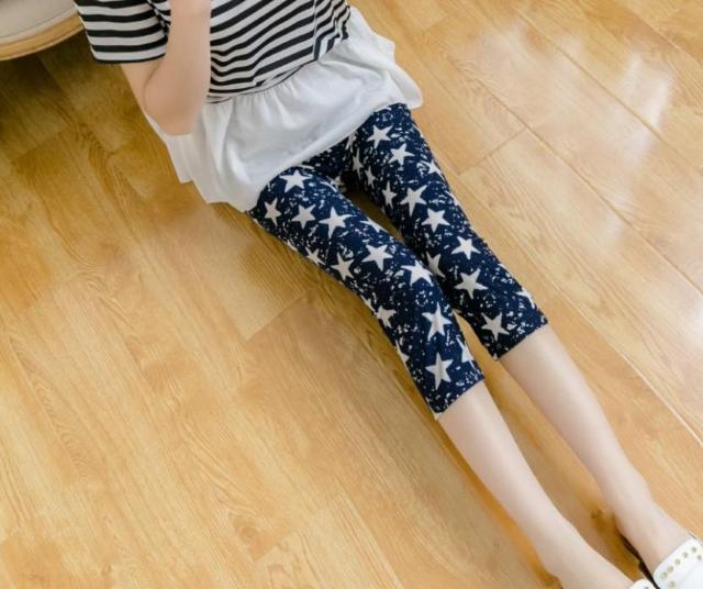 送料無料 レディース 7分丈 膝下 夏レギンス 星柄 レギンス パンツ < 女性ファッション  送料無料 レディース 7分丈 膝下 夏レギンス 星柄 レギンス パンツ < 女性ファッションの