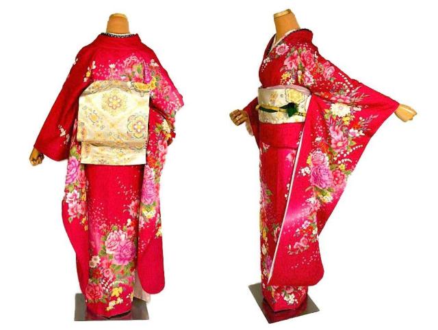 【最高級】【未使用品】暈し染め 銀通し 刺繍 花尽くし 振袖 身丈174cm 裄丈68cm T3419 < 女性ファッション  【最高級】【未使用品】暈し染め 銀通し 刺繍 花尽くし 振袖 身丈174cm 裄丈68cm T3419 < 女性ファッションの