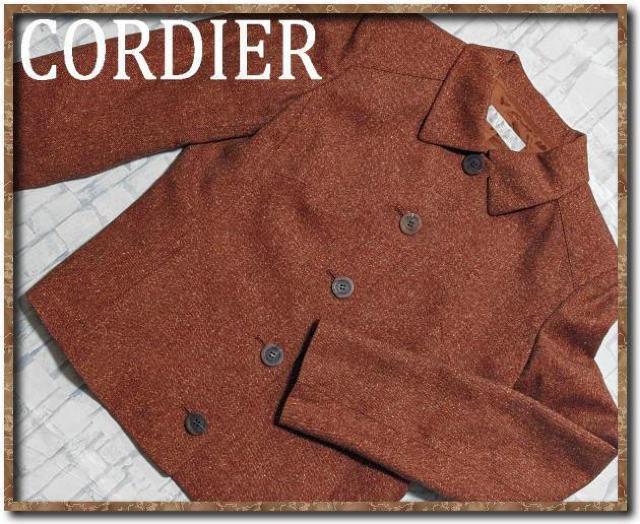 コルディア カラーネップ入りシルク混ジャケット ブレザー 茶 < ブランド  コルディア カラーネップ入りシルク混ジャケット ブレザー 茶  < ブランドの