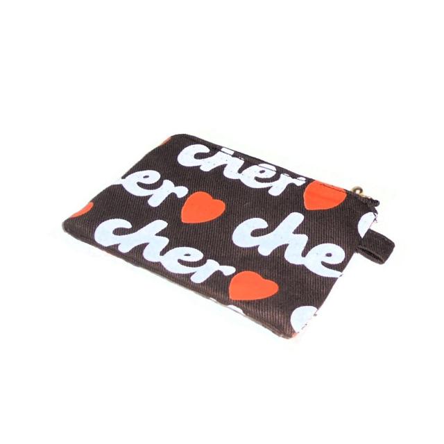 【13p幅ミニフラットぺたんこファスナーポーチ】 リメイク◆Cher◆シェル・茶 < 女性ファッション 【13p幅ミニフラットぺたんこファスナーポーチ】 リメイク◆Cher◆シェル・茶 < 女性ファッションの