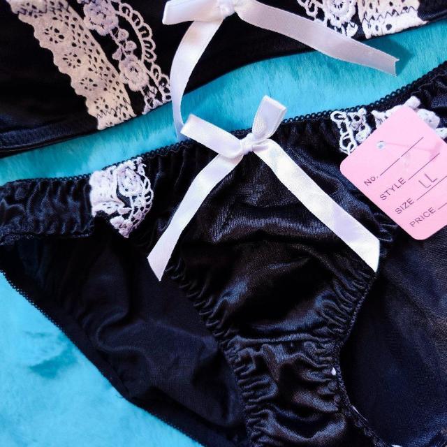 メイド風でエロカワッ。。F85×LL。。リフトアップ小悪魔ブラジャー&ショーツセット。。グラマー大きいサイズ お花柄。。。 < 女性ファッション  メイド風でエロカワッ。。F85×LL。。リフトアップ小悪魔ブラジャー&ショーツセット。。グラマー大きいサイズ お花柄。。。 < 女性ファッションの