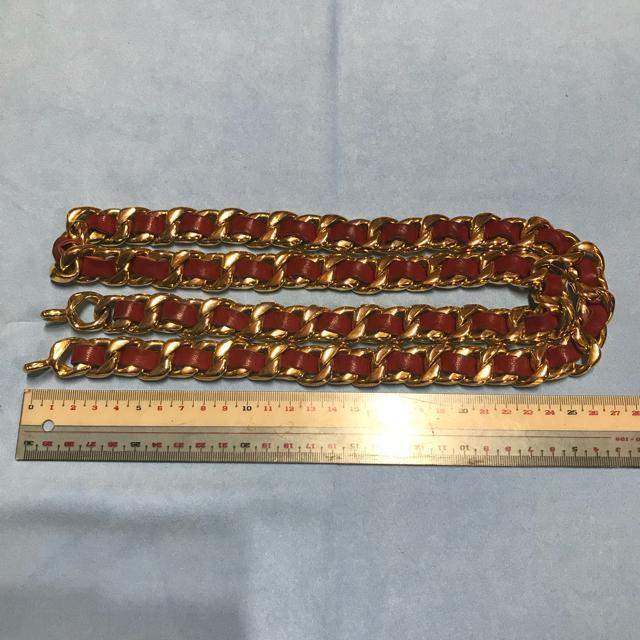 激レア 貴重 ヴィンテージ シャネル 極太チェーンベルト ゴールド/レッド < ブランド 激レア 貴重 ヴィンテージ シャネル 極太チェーンベルト ゴールド/レッド < ブランドの
