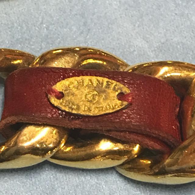 激レア 貴重 ヴィンテージ シャネル 極太チェーンベルト ゴールド/レッド < ブランド 激レア 貴重 ヴィンテージ シャネル 極太チェーンベルト ゴールド/レッド < ブランドの