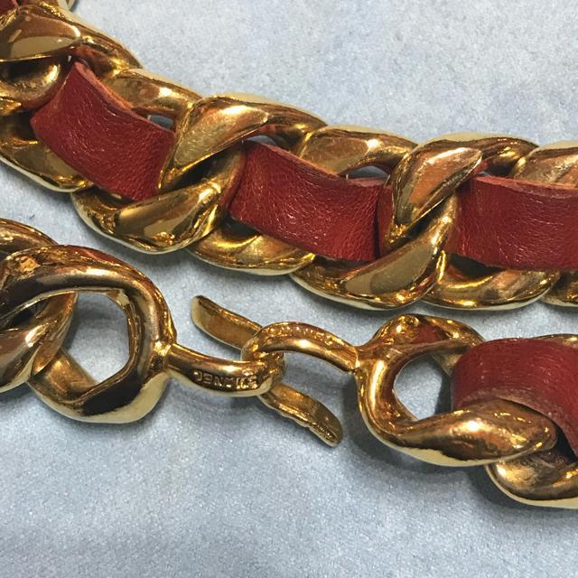 激レア 貴重 ヴィンテージ シャネル 極太チェーンベルト ゴールド/レッド < ブランド 激レア 貴重 ヴィンテージ シャネル 極太チェーンベルト ゴールド/レッド < ブランドの