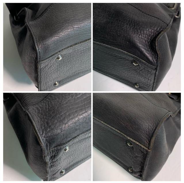 Hem work 日本製 レザー シボ革 牛革 ハンドバッグ ショルダーバッグ 肩掛け 黒 ブラック < 女性ファッション Hem work 日本製 レザー シボ革 牛革 ハンドバッグ ショルダーバッグ 肩掛け 黒 ブラック < 女性ファッションの