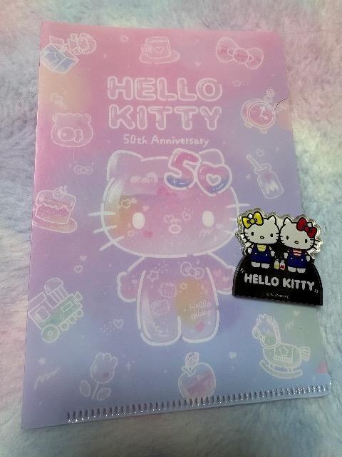 HELLO KITTYハローキティ50周年プチクリアファイル★立体シールつき < おもちゃ HELLO KITTYハローキティ50周年プチクリアファイル★立体シールつき < おもちゃの
