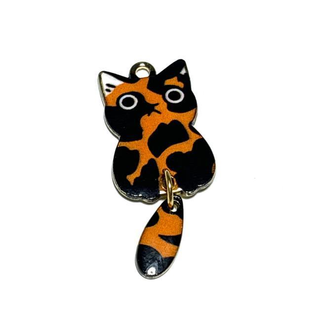 5224 しっぽが揺れる猫ちゃん ぶち1個 金属パーツ アクセサリーチャーム ハンドメイド材料 ネコねこ < ペット/手芸/園芸 5224 しっぽが揺れる猫ちゃん ぶち1個 金属パーツ アクセサリーチャーム ハンドメイド材料 ネコねこ < ペット/手芸/園芸の