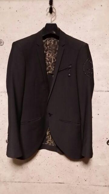 ROENロエン スワロフスキーサークルスカルテーラードジャケット 44 < ブランド  ROENロエン スワロフスキーサークルスカルテーラードジャケット 44  < ブランドの