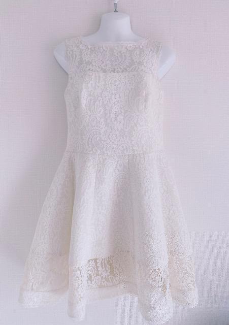 TADASHISHOJIボンディング白総レースフラワーホワイト花タダシショージインポートフレアドレスワンピースシースルー < 女性ファッション TADASHISHOJIボンディング白総レースフラワーホワイト花タダシショージインポートフレアドレスワンピースシースルー < 女性ファッションの