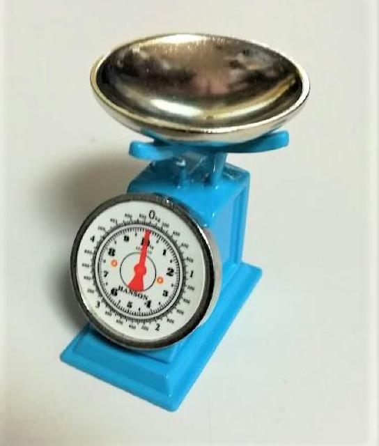 ミニチュア★はかり★キッチンスケール★金属製★リアル★ブルー★ドールハウス★ < おもちゃ ミニチュア★はかり★キッチンスケール★金属製★リアル★ブルー★ドールハウス★ < おもちゃの