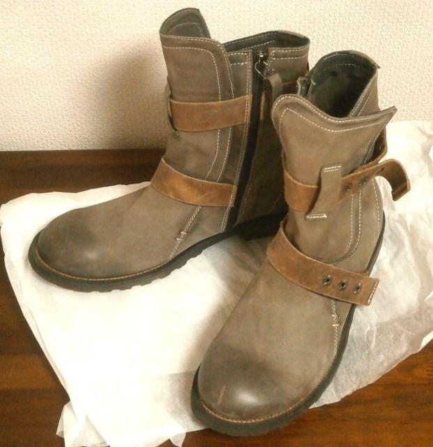 ◆Tete Homme テットオム レザー サイドジップ ミドル丈 ブーツ 5 中古品 < 男性ファッション  ◆Tete Homme テットオム レザー サイドジップ ミドル丈 ブーツ 5 中古品  < 男性ファッションの