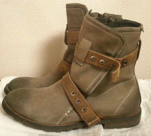 ◆Tete Homme テットオム レザー サイドジップ ミドル丈 ブーツ 5 中古品 < 男性ファッション  ◆Tete Homme テットオム レザー サイドジップ ミドル丈 ブーツ 5 中古品 < 男性ファッションの