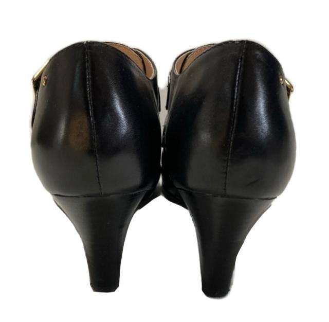 (24.5小)モードカオリ◎Wバックル本革ブーティー◎黒◎美品 < 女性ファッション (24.5小)モードカオリ◎Wバックル本革ブーティー◎黒◎美品 < 女性ファッションの