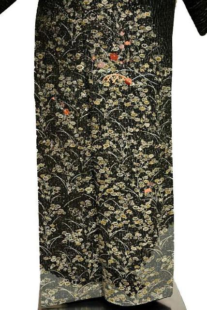 【最高級】新品同様 膨れ織り 染め分け シシュウ 地紙 万寿菊 訪問着 身丈166.5cm 裄丈64cm T3495 < 女性ファッション  【最高級】新品同様 膨れ織り 染め分け シシュウ 地紙 万寿菊 訪問着 身丈166.5cm 裄丈64cm T3495 < 女性ファッションの