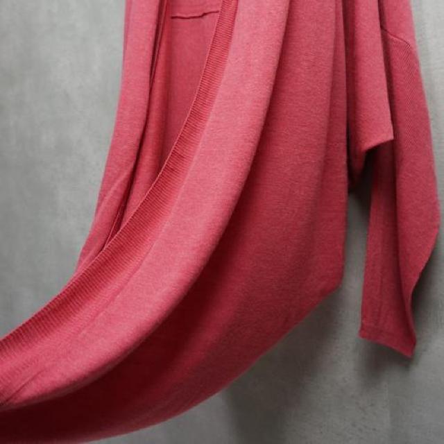 新品 レーヨンモモンガカーディガン ドレープ ローズレッド ピンク < 女性ファッション 新品 レーヨンモモンガカーディガン ドレープ ローズレッド ピンク < 女性ファッションの