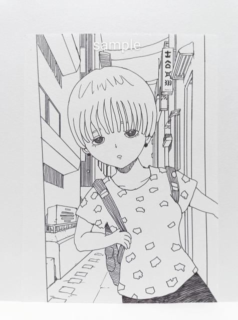 オリジナルイラスト 手描きイラスト 路地 ハンドメイド インテリア 絵 モノクロ 女の子 原画 自作 illustration < アニメ/コミック/キャラクター  オリジナルイラスト 手描きイラスト 路地 ハンドメイド インテリア 絵 モノクロ 女の子 原画 自作 illustration  < アニメ/コミック/キャラクターの