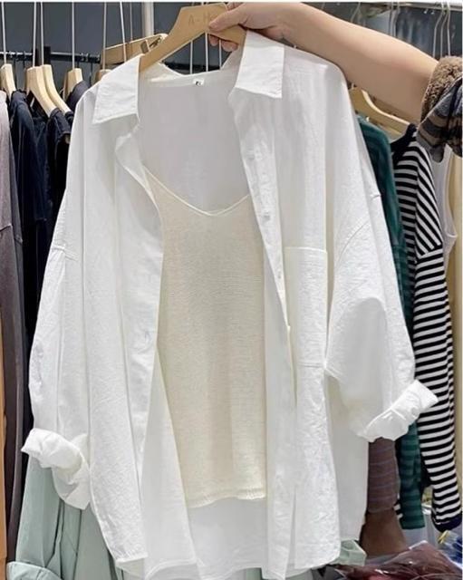 シャツ ブラウス 前開き 長袖 ホワイト 大きいサイズ < 女性ファッション  シャツ ブラウス 前開き 長袖 ホワイト 大きいサイズ < 女性ファッションの